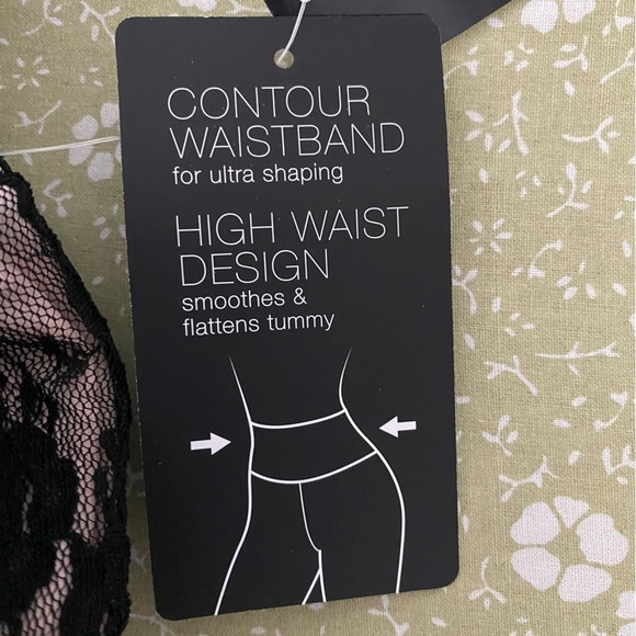 I.N.C., High Waist Contour Waistband Lace Side Panel Black Leggings - Picture 8 of 9